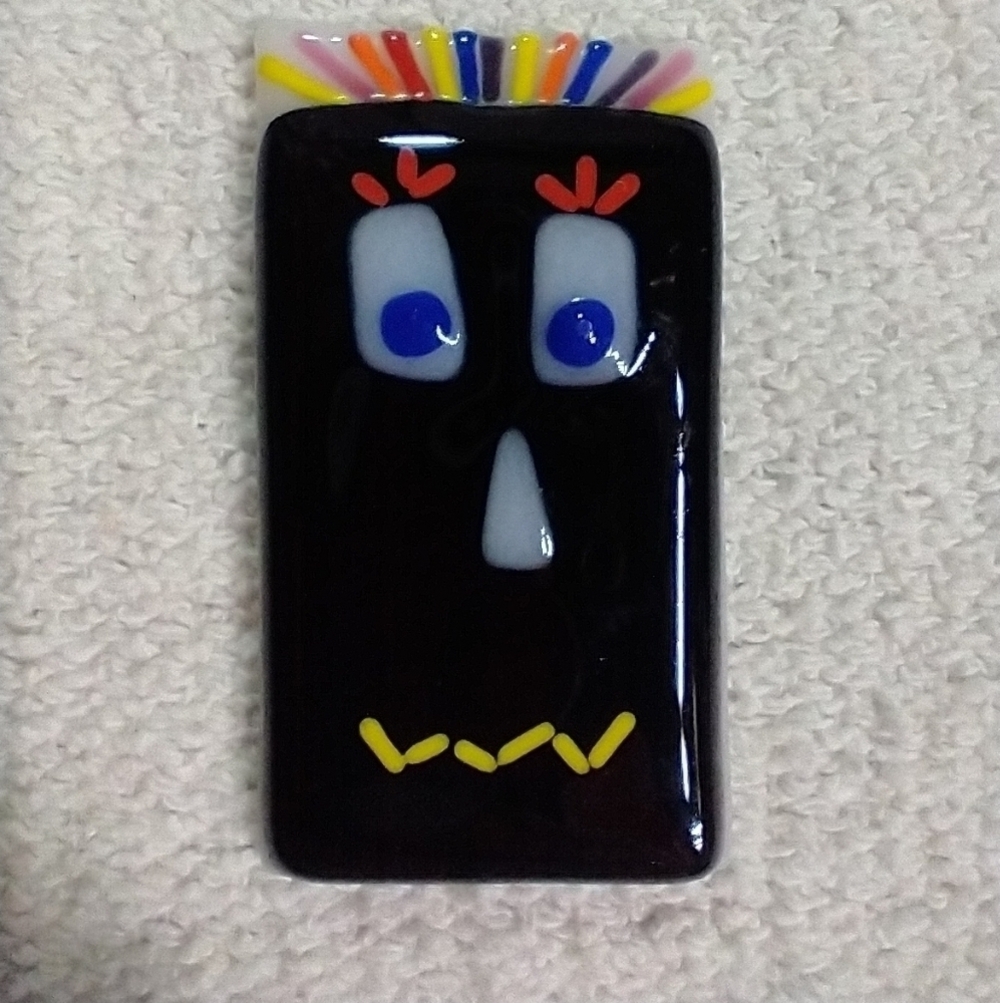 Black 🖤 glass 🍷 face cartoon funny 🤣 art 🎭